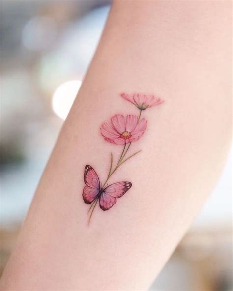 15 Small And Simple Butterfly Tattoo Ideas Brighter Craft Flower Wrist Tattoos Dainty Tattoos