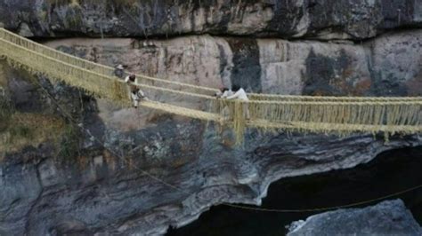 Gravity-defying: revamping an Inca rope suspension bridge - eNCA