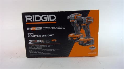 Ridgid Drilldriver And Impact Driver Combo Kit Property Room