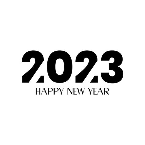 Premium Vector Happy New Year 2023 Text Lettering Design