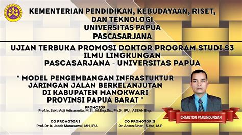 Ujian Terbuka Promosi Doktor Program Studi S Youtube