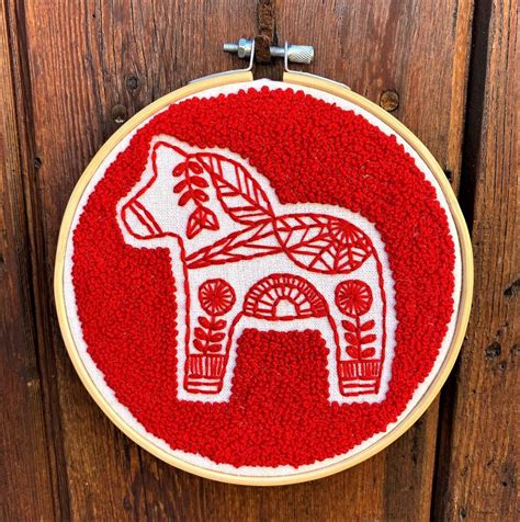 Dala Horse Embroidery Pattern - Etsy