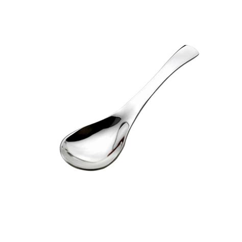 Stainless Steel Chinese Soup Spoon Round Earl Scoop Thick Cooking Meal