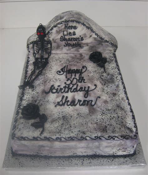 Headstone Cake Celebrating Over The Hill