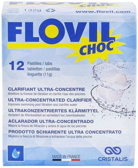 Clarifiant Ultra Concentré FLOVIL CHOC 12 pastilles FERRE PISCINES