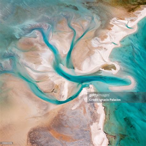 Aerial Image Of Shark Bay Western Australia High Res Stock Photo