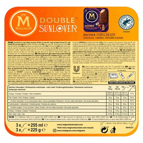 Helado Double Sunlover Magnum 3x85ml E Leclerc Pamplona