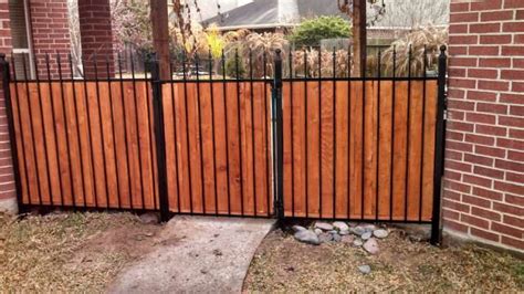 Wood And Iron Privacy Fence