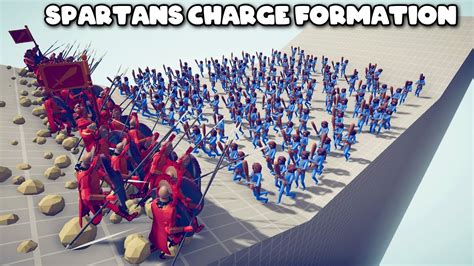 Spartans Charge Formation Vs Every Units Totally Accurate Battle