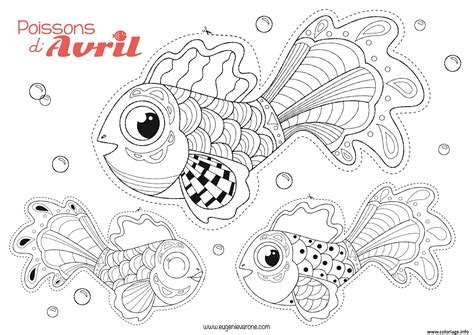 Coloriage Poisson Avril A Decouper Par Eugenie Varone Dessin Poisson