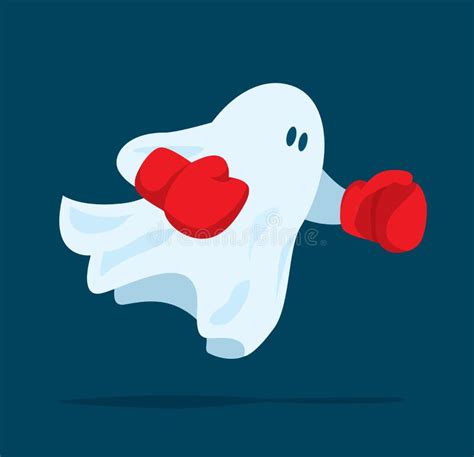 Ghost with Boxing Gloves Ready To Fight Stock Vector - Illustration of ...