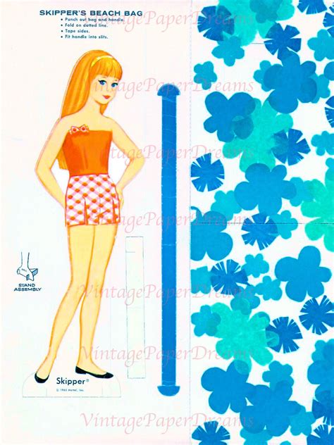 Vintage Paper Doll Printable Pdf Skipper Paper Doll S S Paper