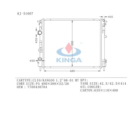 Renault Radiator For Clio Kangoo Mt Oem