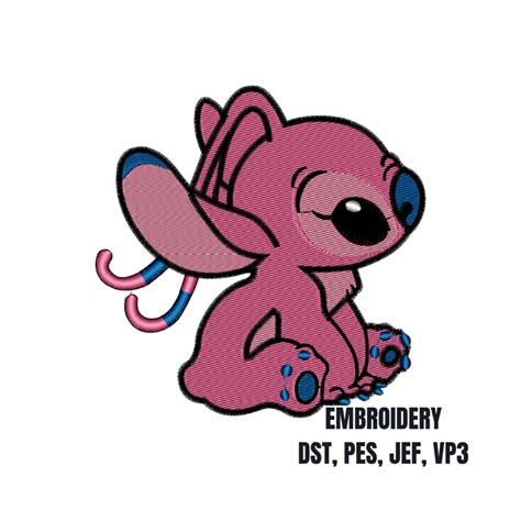 Lilo And Stitch Experiment 624 Angel Design For Embroidery Machine Mydigitizemx