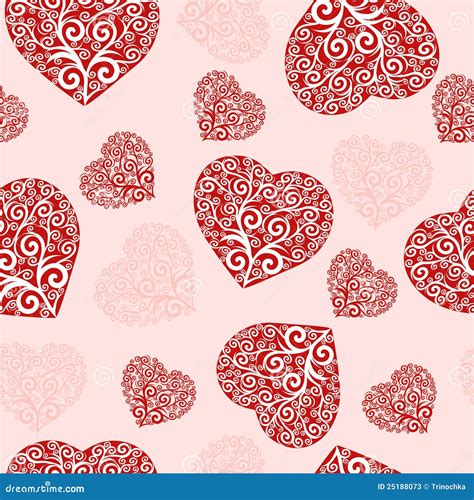 Seamless Hearts Pattern Stock Vector Illustration Of Holiday