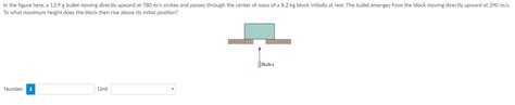 Solved In The Figure Here A 13 9 G Bullet Moving Directly Chegg