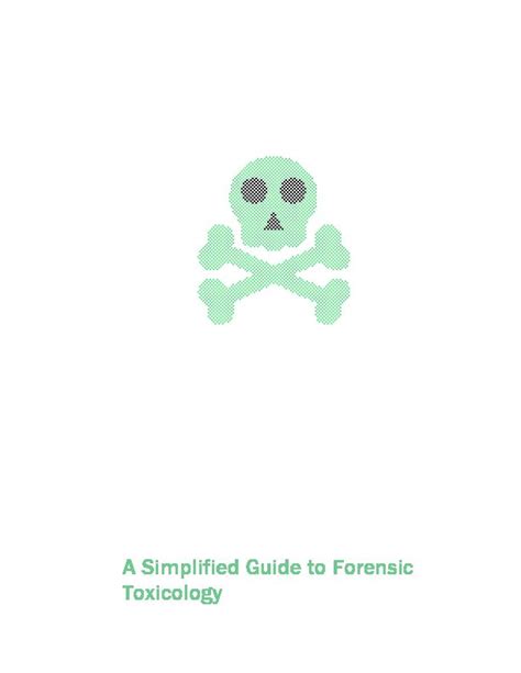 PDF A Simplified Guide To Forensic Toxicology Forensic Science