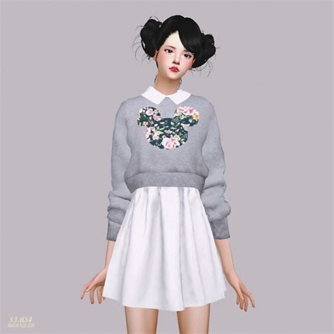 Sims4 Marigold Knit Sweater One Piece • Sims 4 Downloads