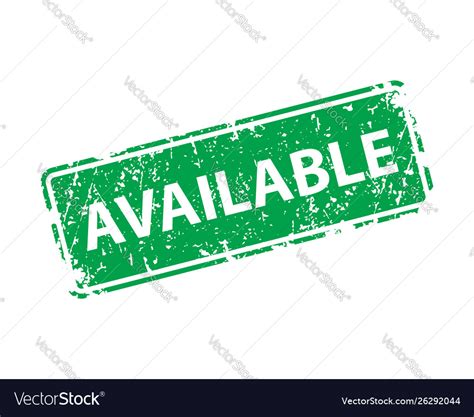 Available Sign Sticker Stamp Texture Royalty Free Vector