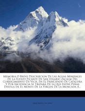 Memoria O Breve Descripcion De Las Aguas Minerales De La Fuente Picante