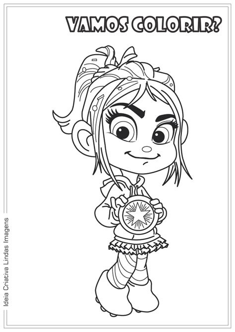 Filme Detona Ralph - Vanellope desenho para colorir