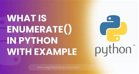 What Is Enumerate In Python With An Example