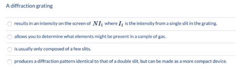 Answered A Diffraction Grating Results In An Bartleby