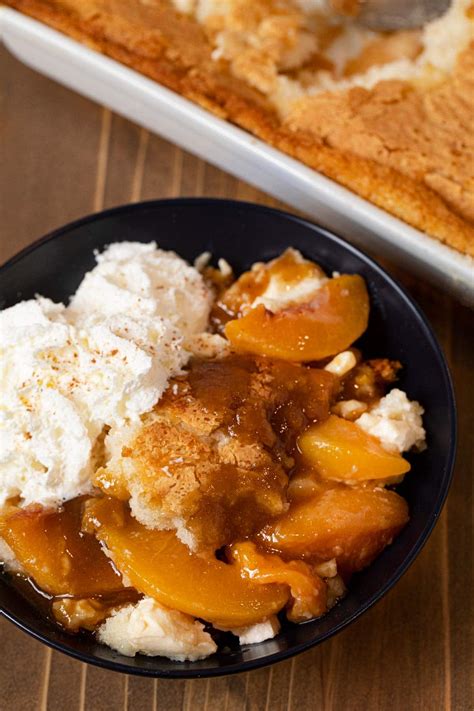 Easy Peaches and Cream Cobbler Recipe - Dinner, then Dessert