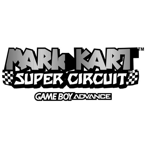 Mario Kart Super Circuit Logo Black And White Brands Logos