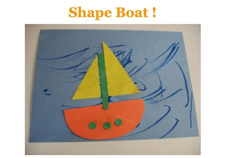 Boat Shapes Boat Crafts Preschool Crafts Sailboat Craft