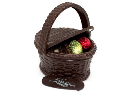 Panier T En Chocolat Noir Garni Non Livrable Jos Phine Vannier