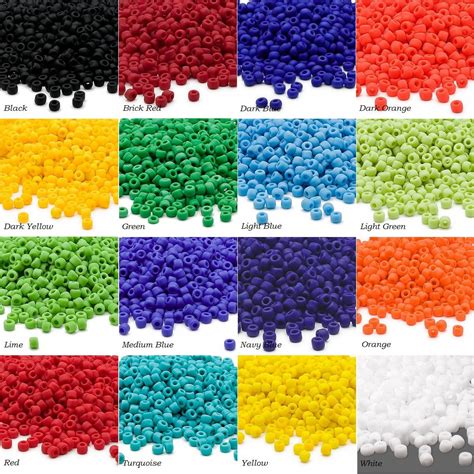 Dyna Mites Glass Seed Beads Opaque Matte Colors Grams Etsy