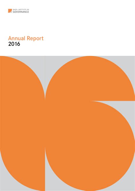 Annual Report 2016 Basel Institute On Governance