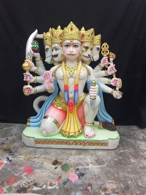 Marble Panchmukhi Hanuman Statue Size Inch H At Rs In Jaipur