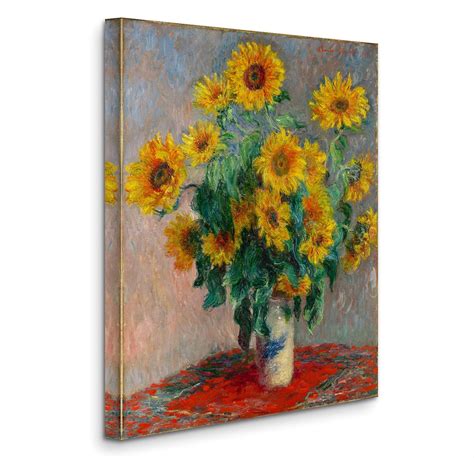 Claude Monet Bouquet Of Sunflowers 1881 Hand Painted Museum Etsy