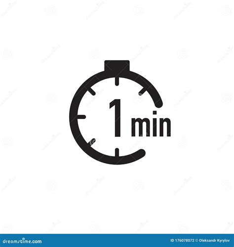 Minute Timer Stopwatch Or Countdown Icon Time Measure Chronometr