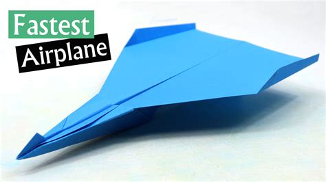 How To Make A Fast Paper Airplane - EASY Paper Airplanes that FLY FAR ...