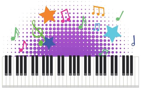 Teclado de piano con símbolos musicales Vector Gratis