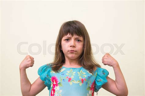 Girl child Muscles | Stock image | Colourbox