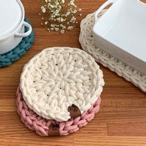 PATTERN Coastal Coaster Trivet Crochet Pattern Hot Pad Etsy
