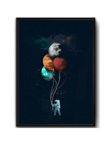 Quadro Astronauta Planetas Aesthetic Elo Produtos Especiais