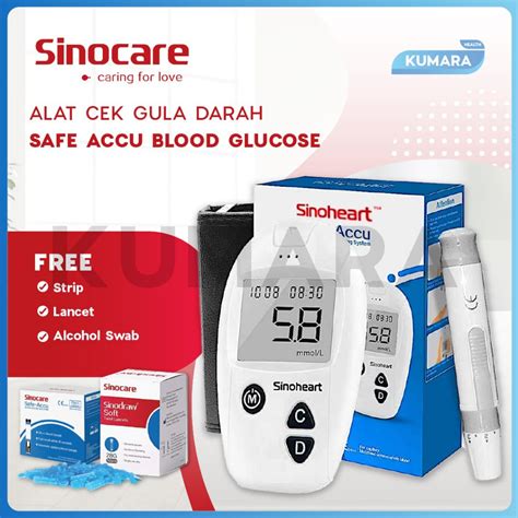 Jual SINOCARE Safe Accu Alat Cek Gula Darah Strip 50 S Shopee