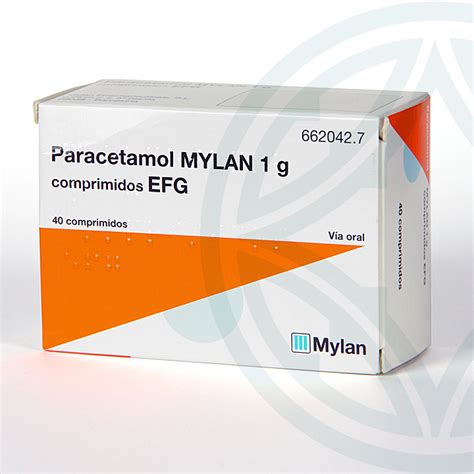 Paracetamol Mylan EFG 1 G 40 Comprimidos Doloor Fiebre Farmacia