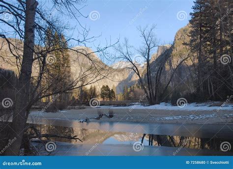 Merced River in Winter, Yosemite Stock Photo - Image of shadows, river: 7258680