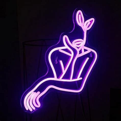 Wanxing Line Art Sexy Lady Led Neon Light Signs Usb Power For Bedroom Mens Cave Bar Party