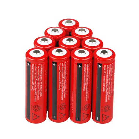 10x 18650 3 7V 3000mAh Li Ion Rechargeable Battery Cell For Torch