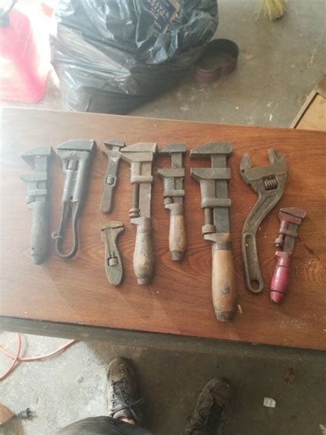 Vintage Lot 7 Monkey Wrenches Pipe Wrenches Antique Antique Price