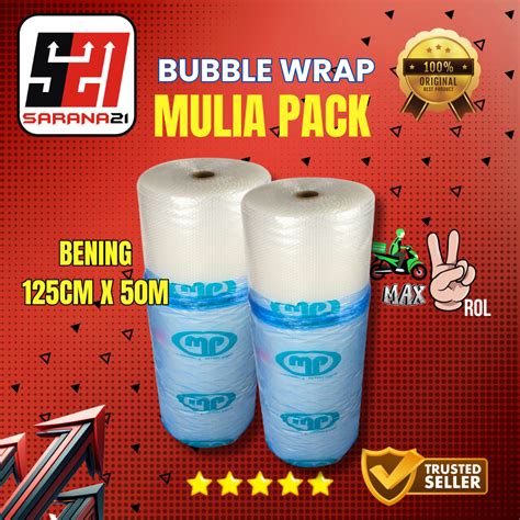 Jual Bubble Wrap Bening Mulia Pack 125cm X 50m Shopee Indonesia