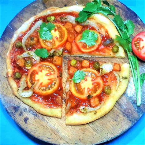 Veg Pizza Recipe Simple Quick Veg Pizza Recipe Homemade Pizza