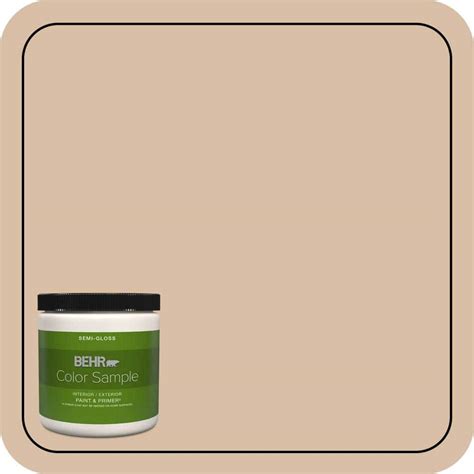 BEHR PREMIUM PLUS 8 Oz S240 3 Ash Blonde Semi Gloss Interior Exterior Paint Primer Color